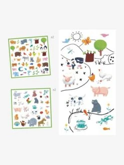 160 Stickers Animaux DJECO Multicolore - Djeco -Enfant Jouet Boutique 160 stickers animaux djeco 2
