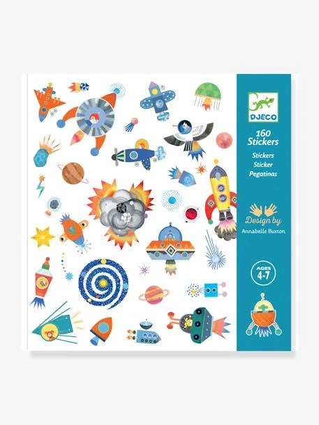 160 Stickers Interstellaire DJECO Bleu - Djeco 1 160 Stickers Interstellaire DJECO Bleu - Djeco