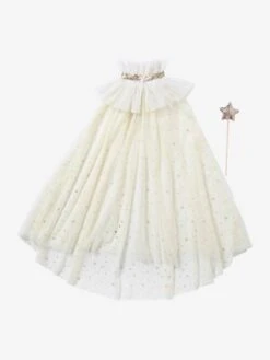 Cape à Paillettes + Baguette Blanc - Vertbaudet -Enfant Jouet Boutique cape a paillettes baguette 2