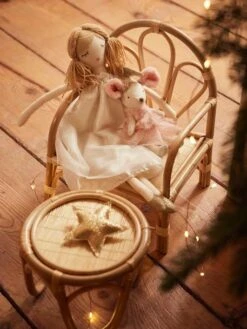 Chaise + Table Poupon En Rotin Beige - Vertbaudet -Enfant Jouet Boutique chaise table poupon en rotin 2