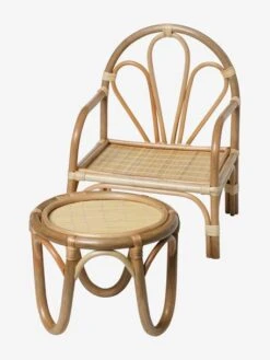 Chaise + Table Poupon En Rotin Beige - Vertbaudet -Enfant Jouet Boutique chaise table poupon en rotin 5