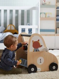Chariot De Marche Avec Freins EN VOITURE SIMON En Bois FSC® Multicolore - Vertbaudet -Enfant Jouet Boutique chariot de marche avec freins en voiture simon en bois fsc 4