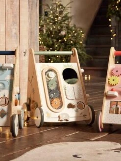 Chariot De Marche Avec Freins HANOÏ En Bois FSC® Multicolore - Vertbaudet -Enfant Jouet Boutique chariot de marche avec freins hanoi en bois fsc 2