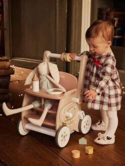 Chariot De Marche Poussette En Bois FSC® Rose - Vertbaudet -Enfant Jouet Boutique chariot de marche poussette en bois fsc 2