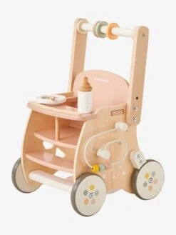 Chariot De Marche Poussette En Bois FSC® Rose - Vertbaudet -Enfant Jouet Boutique chariot de marche poussette en bois fsc 4