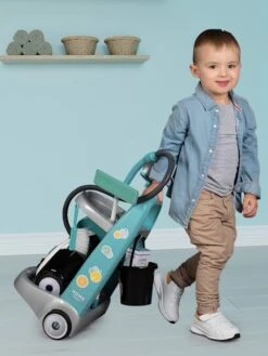 Chariot De Ménage Avec Aspirateur - SMOBY Bleu - Smoby -Enfant Jouet Boutique chariot de menage avec aspirateur smoby 5
