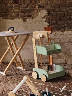 Chariot De Ménage En Bois FSC® Vert - Vertbaudet -Enfant Jouet Boutique chariot de menage en bois fsc 3