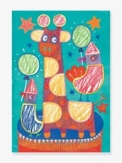 Coloriage Pour Les Petits Funambule Et Balles DJECO Bleu - Djeco -Enfant Jouet Boutique coloriage pour les petits funambule et balles djeco 2