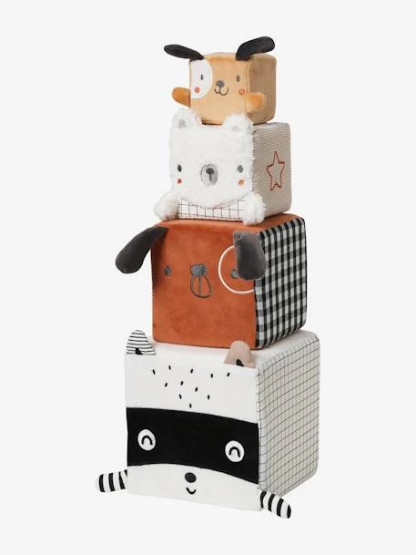 Cubes En Tissu MES PETITS JOUETS Multicolore - Vertbaudet 1 Cubes En Tissu MES PETITS JOUETS Multicolore - Vertbaudet