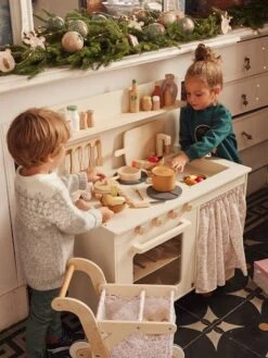 Cuisinette équipée Avec Rideau - En Bois FSC® Multicolore - Vertbaudet -Enfant Jouet Boutique cuisinette equipee avec rideau en bois fsc 3