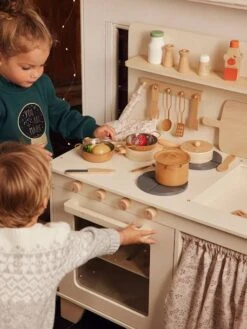 Cuisinette équipée Avec Rideau - En Bois FSC® Multicolore - Vertbaudet -Enfant Jouet Boutique cuisinette equipee avec rideau en bois fsc 5