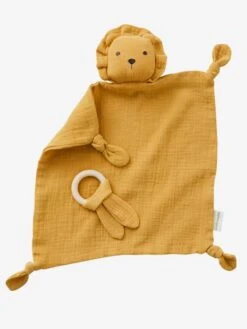 Doudou En Gaze De Coton + Hochet Rond Vert - Vertbaudet -Enfant Jouet Boutique doudou en gaze de coton hochet rond 4