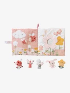 Grand Livre D'éveil Et Marionnettes à Doigts En Velours PAYS ROSE Multicolore - Vertbaudet -Enfant Jouet Boutique grand livre deveil et marionnettes a doigts en velours pays rose 2
