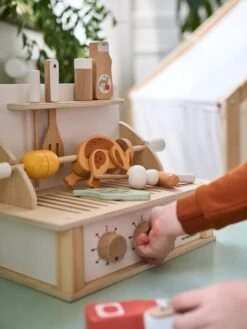 Grill Barbecue à Poser En Bois FSC® Beige - Vertbaudet -Enfant Jouet Boutique grill barbecue a poser en bois fsc 2