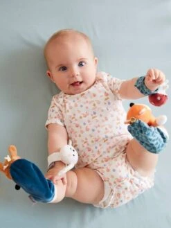 Hochets Mains Et Pieds Forêt Enchantée Multicolore - Vertbaudet -Enfant Jouet Boutique hochets mains et pieds foret enchantee 2