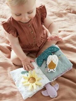 Livre D'activités En Gaze De Coton DOUCE PROVENCE Violet - Douce Provence - Vertbaudet -Enfant Jouet Boutique livre dactivites en gaze de coton douce provence 3