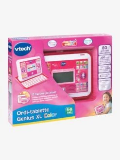 Ordi-tablette Genius XL Color VTECH Rose - Toutes Les Marques -Enfant Jouet Boutique ordi tablette genius xl color vtech 4