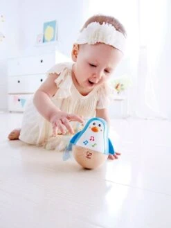 Pingouin Culbuto Musical HAPE Bleu - Hape -Enfant Jouet Boutique pingouin culbuto musical hape 2