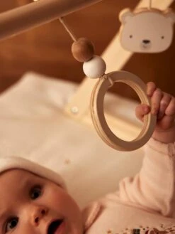 Portique D'éveil Base Triangle En Bois FSC® Beige - Vertbaudet -Enfant Jouet Boutique portique deveil base triangle en bois fsc 2