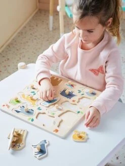 Puzzle Bouton Forêt En Bois FSC® Multicolore - Vertbaudet -Enfant Jouet Boutique puzzle bouton foret en bois fsc 4