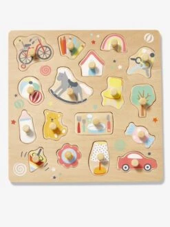 Puzzle Bouton Happy En Bois FSC® Multicolore - Vertbaudet -Enfant Jouet Boutique puzzle bouton happy en bois fsc 2