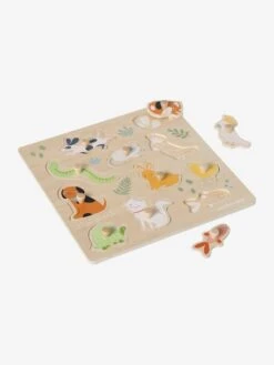 Puzzle Boutons Animaux De Compagnie En Bois FSC® Multicolore - Vertbaudet -Enfant Jouet Boutique puzzle boutons animaux de compagnie en bois fsc 3