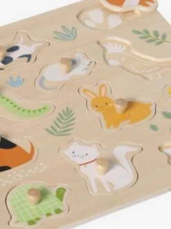 Puzzle Boutons Animaux De Compagnie En Bois FSC® Multicolore - Vertbaudet -Enfant Jouet Boutique puzzle boutons animaux de compagnie en bois fsc 4