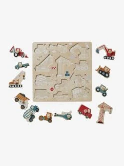 Puzzle Boutons Chantier En Bois FSC® Jaune - Vertbaudet -Enfant Jouet Boutique puzzle boutons chantier en bois fsc 2