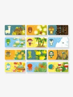 Puzzle Duo Cache-Cache - DJECO Multicolore - Djeco -Enfant Jouet Boutique puzzle duo cache cache djeco 2