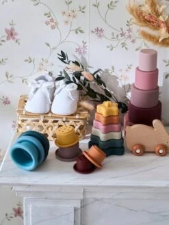 Pyramide D'étoiles à Empiler En Silicone Multicolor - Vertbaudet -Enfant Jouet Boutique pyramide detoiles a empiler en silicone 3