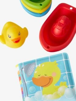 Set Livre, Canard Et Bateaux De Bain Multicolore - Vertbaudet -Enfant Jouet Boutique set livre canard et bateaux de bain 2