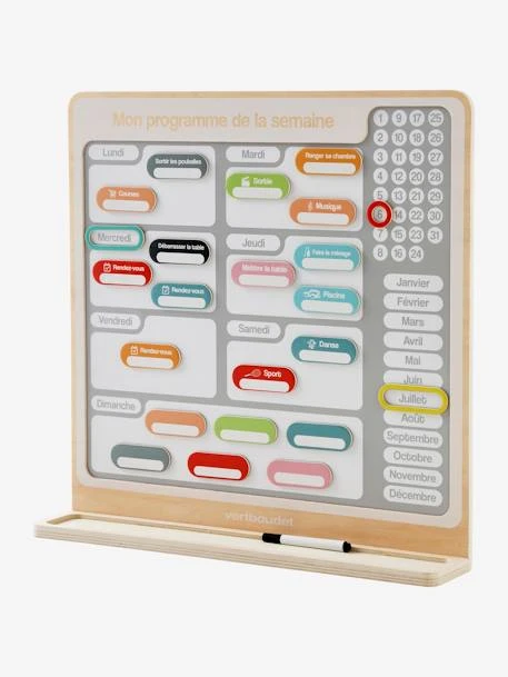 Tableau Organisateur De Semaine Gris - Vertbaudet 2 Tableau Organisateur De Semaine Gris - Vertbaudet – Image 2