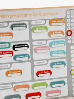 Tableau Organisateur De Semaine Gris - Vertbaudet 6 Tableau Organisateur De Semaine Gris - Vertbaudet -Enfant Jouet Boutique tableau organisateur de semaine 2