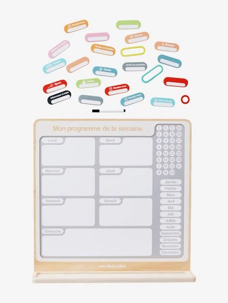 Tableau Organisateur De Semaine Gris - Vertbaudet 4 Tableau Organisateur De Semaine Gris - Vertbaudet – Image 4