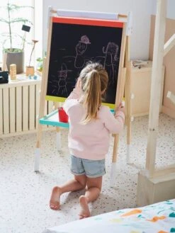 Tableau Pliable Et Réglable En Hauteur 3 En 1 En Bois FSC® Multicolore - Vertbaudet -Enfant Jouet Boutique tableau pliable et reglable en hauteur 3 en 1 en bois fsc 2