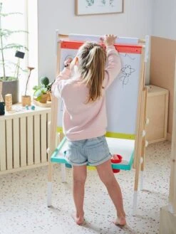 Tableau Pliable Et Réglable En Hauteur 3 En 1 En Bois FSC® Multicolore - Vertbaudet -Enfant Jouet Boutique tableau pliable et reglable en hauteur 3 en 1 en bois fsc 3