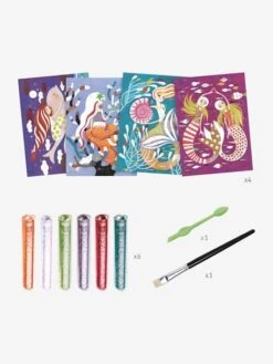 Tableaux à Pailleter - La Lumière Des Sirènes DJECO Multicolore - Djeco -Enfant Jouet Boutique tableaux a pailleter la lumiere des sirenes djeco 2