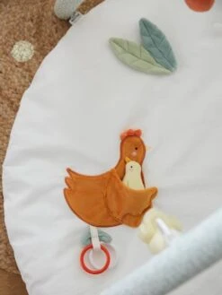 Tapis D'éveil Avec Arches En Coton Nid D'abeille LOVELY FARM Lovely Farm - Multicolore - Vertbaudet -Enfant Jouet Boutique tapis deveil avec arches en coton nid dabeille lovely farm 3