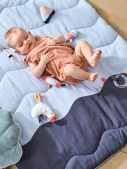 Tapis D'éveil Souple Sans Arche LEON SUR LE PONTON Bleu - Vertbaudet -Enfant Jouet Boutique tapis deveil souple sans arche leon sur le ponton 3