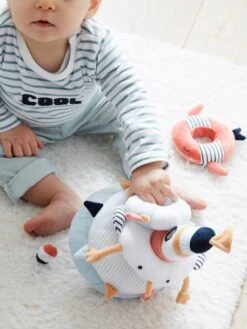 Tour à Empiler En Tissu LEON SUR LE PONTON Multicolore - Vertbaudet -Enfant Jouet Boutique tour a empiler en tissu leon sur le ponton 4