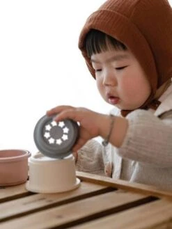 Tour à Empiler - MUSHIE Rose - Mushie -Enfant Jouet Boutique tour a empiler mushie 4